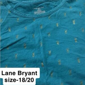 Lane Bryant Kids Teal Shirt with Gold Accents